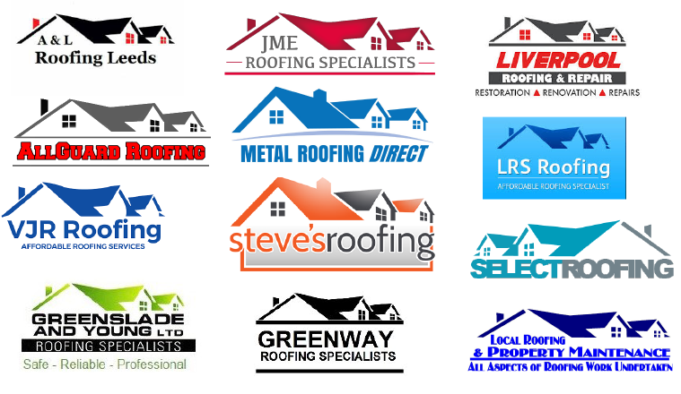 12 roofing company logos that look the same